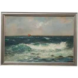 Hans Bohrdt (1857. - 1945.) - obala kod Kullena s jedrilicom, oko 1900/10
