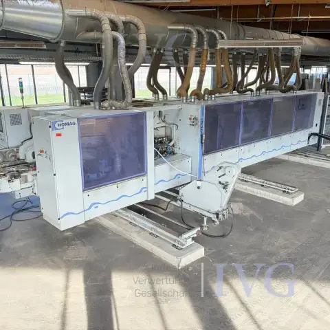 Formatrice e incollatrice bordi a doppio lato HOMAG Optimat KFL 525/8/A3/15 - Optimat TDL 310/25/12 - Optimat KFL 526/9/A3/25