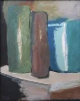 三个花瓶的静物画