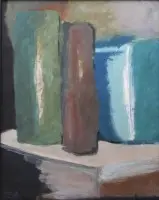 三个花瓶的静物画