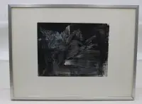 Pegasus, sandsynligvis? en kombination af monotryk (monoprint) og skrabeteknik