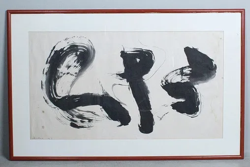 JACQUES DECAUX (XX). Caligrafía, ''Sin título, enmarcada, firmada.
