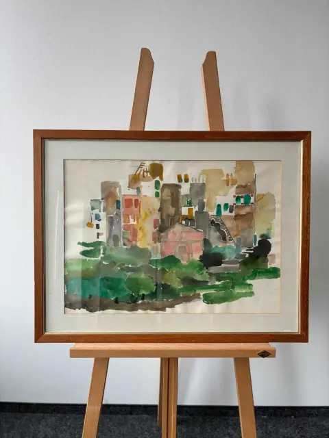 1 billede kunstner Thieg-Karkosch - Manarola IV conque Terre - akvarel
