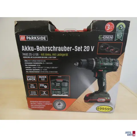 set akumulatorske bušilice-odvijača 20 V Parkside