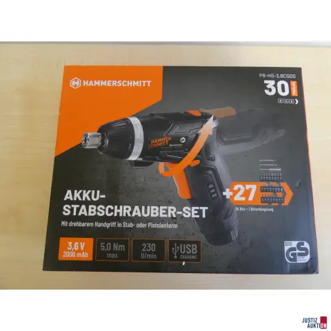 Jedan set akumulatorskog odvijača Hammerschmitt