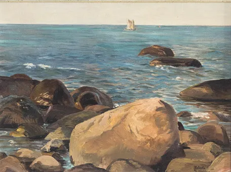 VALENTIN RUTHS (1825-1905). Klippekyst.