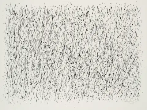 Günther Uecker, foaia 3 (din seria Schürfungen)