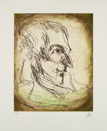 Markus Lüpertz, Friedrich Schiller – variante verde