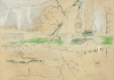 Sarah Schumann, 'Monument for dronning Luise i Tiergarten 1945'