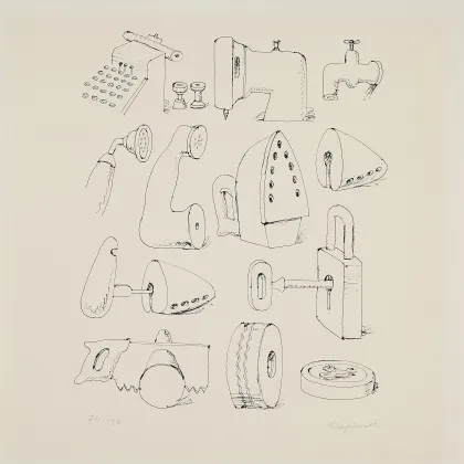 Konrad Klapheck，我的物品（出自：Art Scene Düsseldorf）