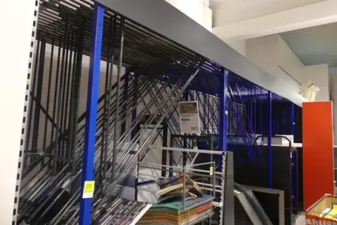Scaffale portatappeti, 6 campi, senza contenuto