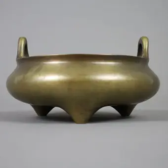 青铜香炉 - 中国，清代。