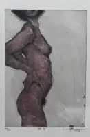 En original radering af den østrigsk-tyske maler og grafiker Erhard Göttlicher