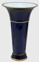 钴蓝描金花瓶 "Lorenz Hutschenreuther" 高20厘米