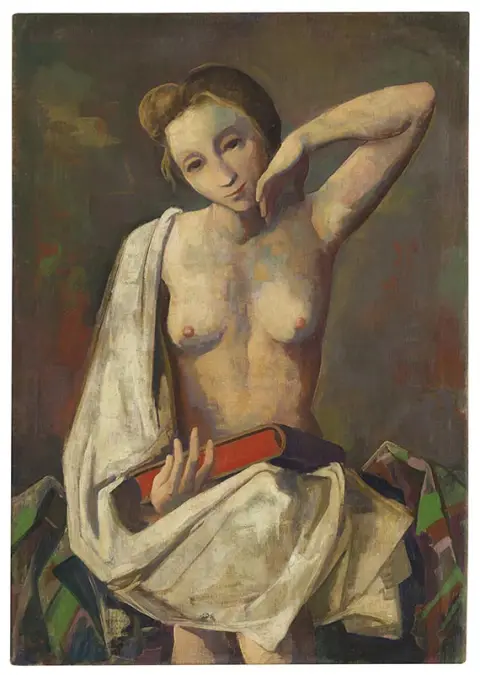 Karl Hofer, Sjedeća žena s knjigom, 1937