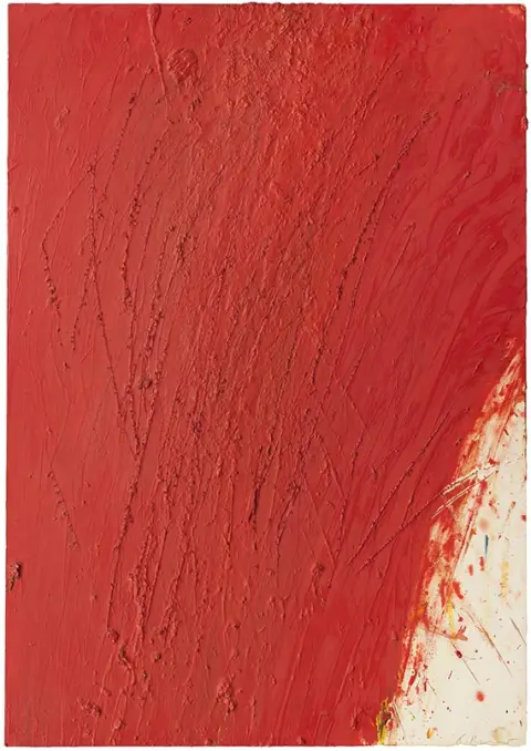 Arnulf Rainer, Bez naslova (CRVENO), 1970