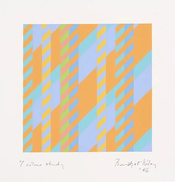 Bridget Riley, 7 colour study, 1986