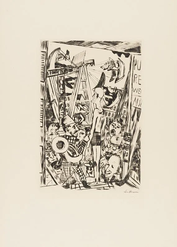 Max Beckmann, Jahrmarkt (10 listů), 1921