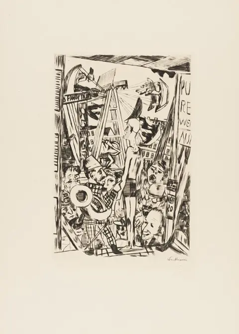 Max Beckmann, Jahrmarkt (10 listova), 1921