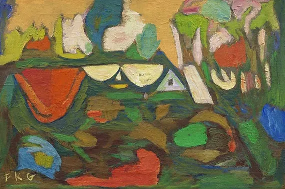 Friedrich Karl Gotsch，晾衣绳上的衣物，1946