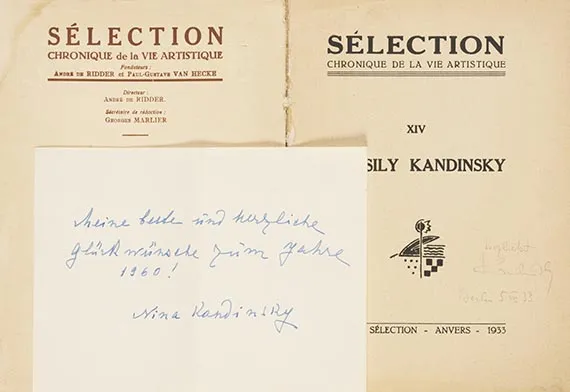 Kandinsky, Wassily, Kandinsky Cahier 14 de la Selection avec dédicace