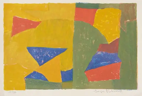 Serge Poliakoff, Kompozicija žuta, zelena, plava i crvena