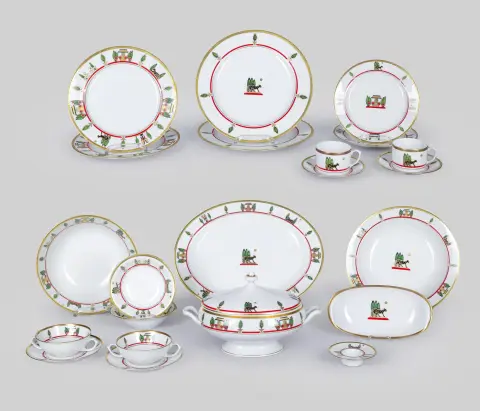 Dele af kaffe- og spiseservice, La Maison de Louis Cartier