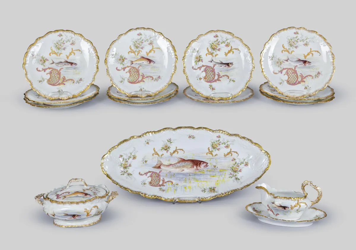 Servicio de pescado, Sigismund Maas, Limoges