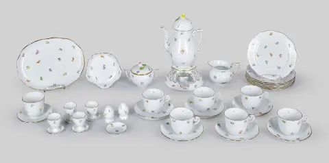 Kaffeservice, Herend, Osier, Mille Fleurs