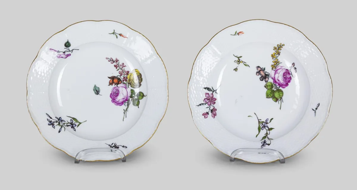 İki tabak, Meissen (1. dönem), 19. yy.