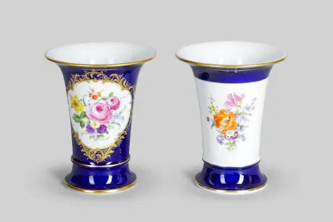 To krater vaser, Meissen (1. sortering)