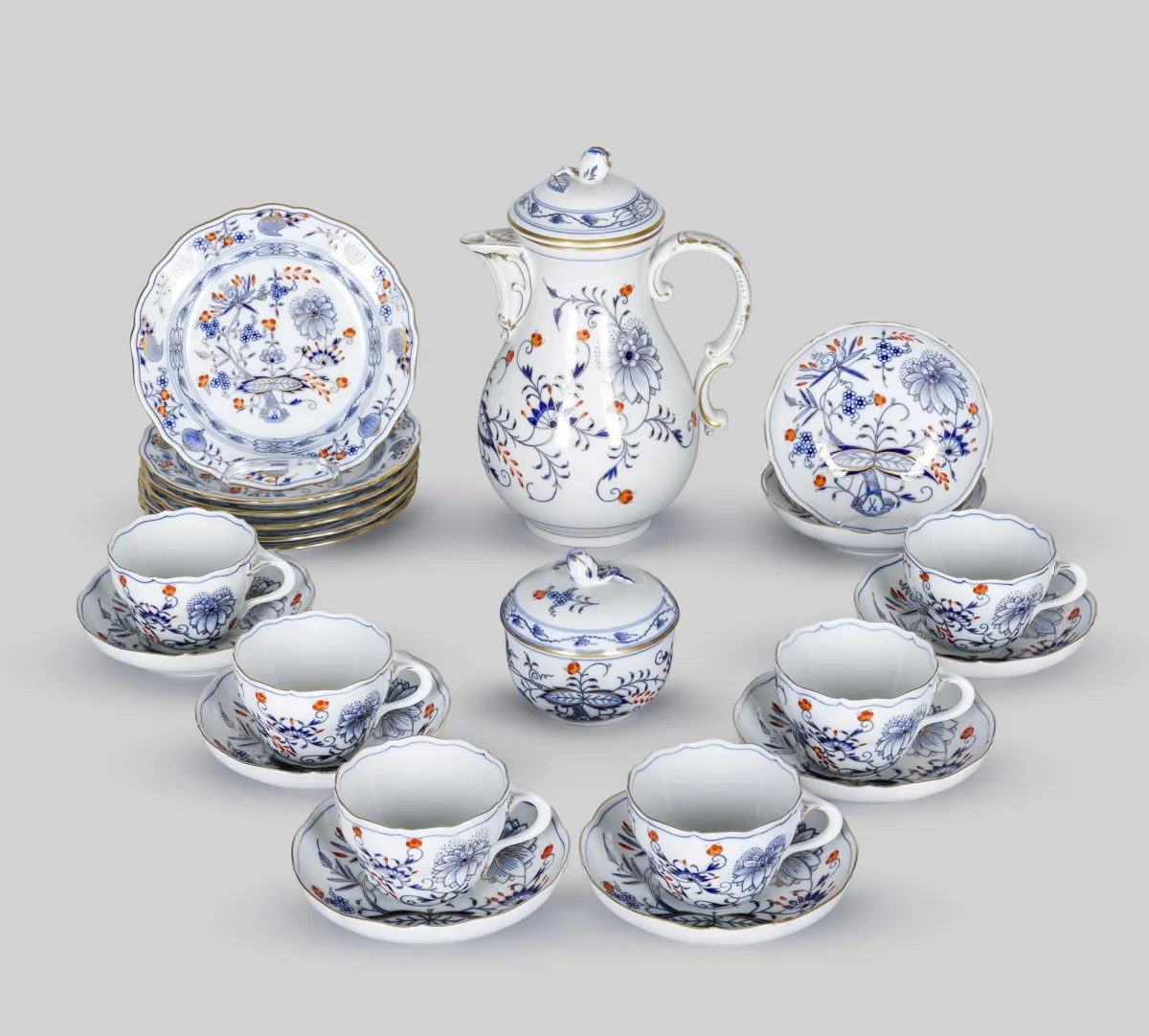 Kaffeservice, Meissen, Zwiebelmuster