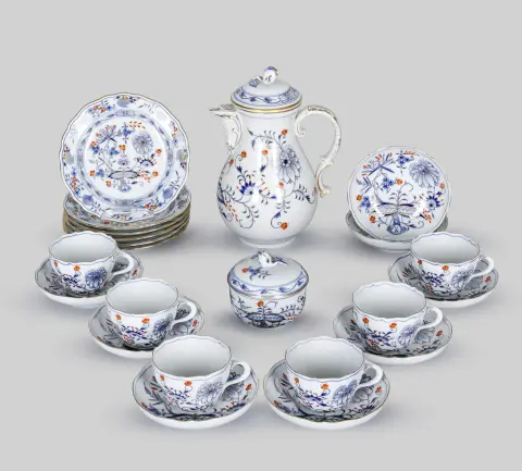 Kaffeservice, Meissen, Zwiebelmuster