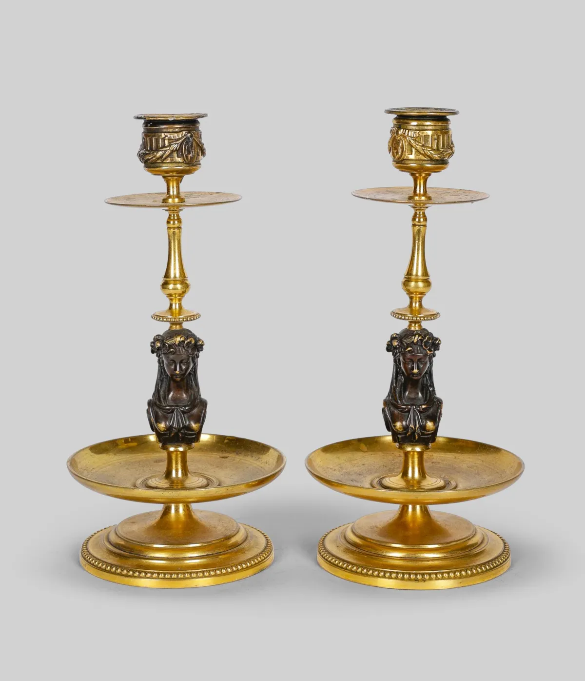 Bir çift masa şamdanı, Empire stili