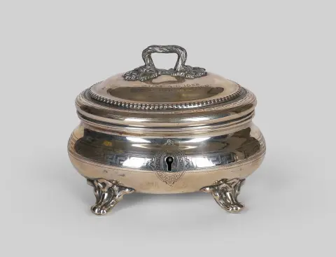 Boîte à sucre, argent 12 lots, 19e s.
