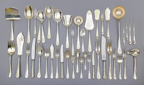 Ménagère, argent 800, Tchécoslovaquie, vers 1930-40