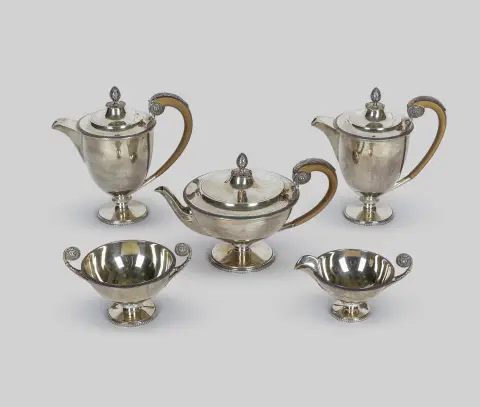 Service à café/thé, argent sterling