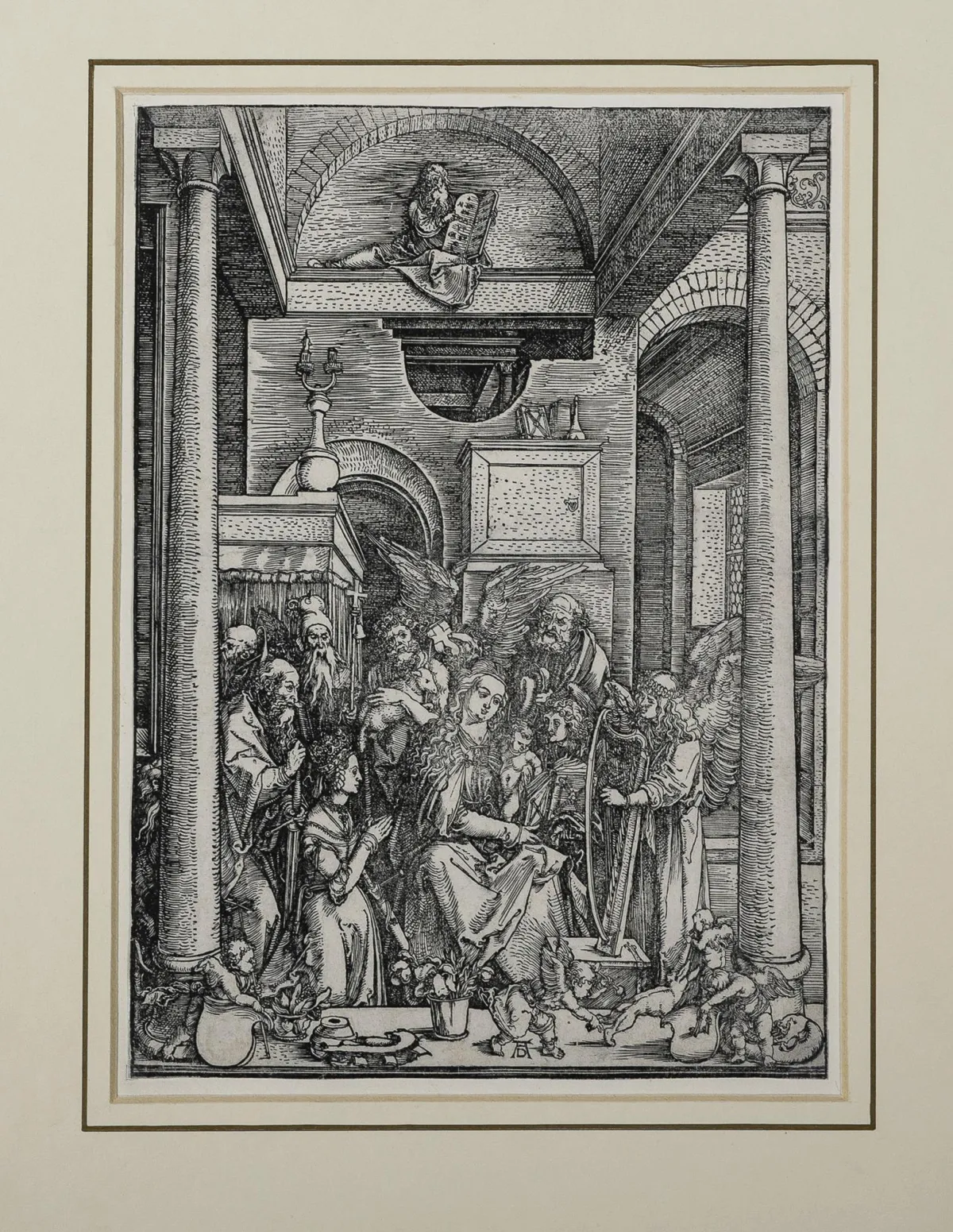 Albrecht Dürer, "Cześć Marii", drzeworyt, 29,6 x 21,3 cm
