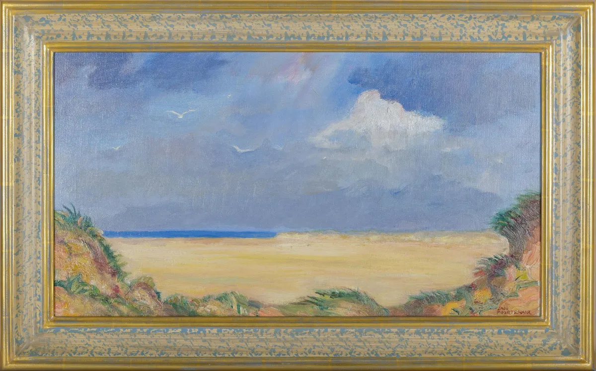 Jan Christian Poortenaar，右下角签名，阿姆斯特丹 1886 – 1958 纳尔登，《沙丘》，布面油画，32,5 x 58 厘米 (42260-32)