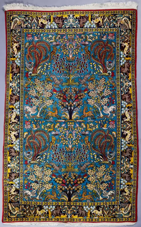 Ghom, 212 x 128 cm, deteriorări ale marginilor, scurtat (42104-27)