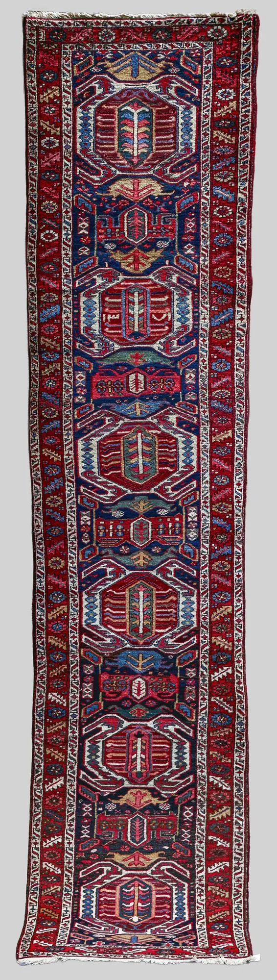 Heriz，带abrasch，400 x 94 cm，缩短，边缘损坏（42229-38）