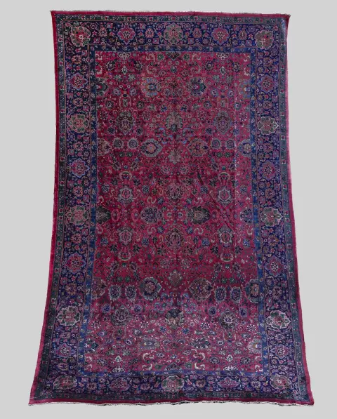 Agra, 614 x 357 cm, kısaltılmış, eski güve hasarları – yeniden edinim değeri raporu Peter Mauch 2024: yaklaşık 1920-30, 36.000,00 EUR –…