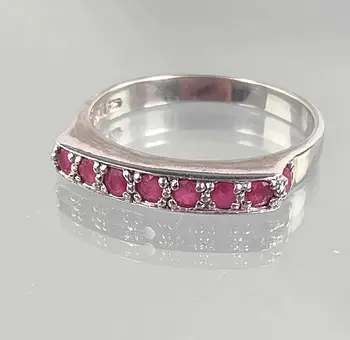 Anello con rubino, argento 925