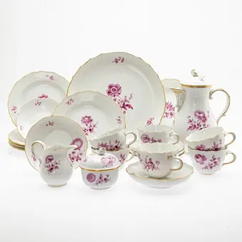 MEISSEN. Servicio de café, 2.ª mitad del siglo XX (22).