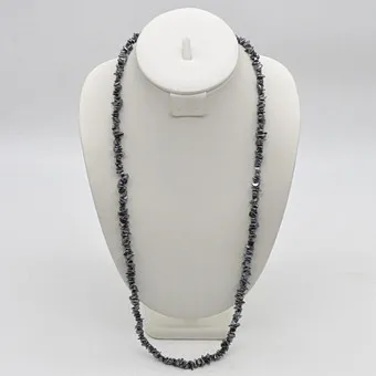 赤铁矿宝石项链,复古款,带搭扣,总长约 80 cm