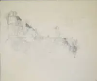 Peter Ackermann, Heidelberg Slot og ruin, 2 blyanttegninger fra 1970'erne