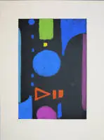 Max Ackermann, Akcentrække, signeret farveserigrafi fra 1973
