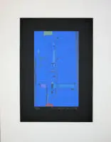 Max Ackermann, Sfærisk, signeret farveserigrafi fra 1972