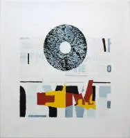 Arthur Aeschbacher, "Obliviogramm intact", mixed media/collage fra 1995