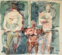 Klaus Arnold,人物,1963年大型签名水彩画